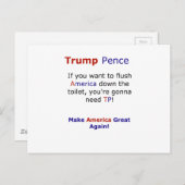 Trump Pence Funny Meme Wahl 2016 Postkarte (Vorne/Hinten)