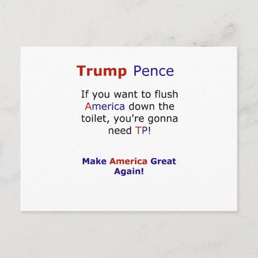 Trump Pence Funny Meme Wahl 2016 Postkarte (Vorderseite)