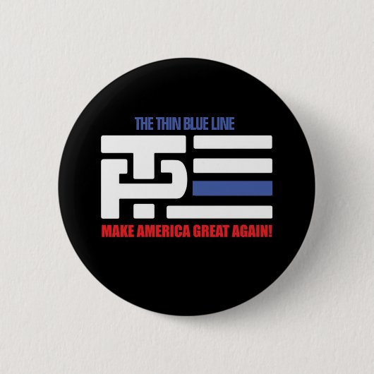 Trump Pence Thin Blue Line Button (Vorderseite)