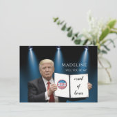 Trump Phantastische Trauzeugin Card (Stehend Vorderseite)