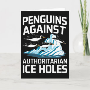 Trump Pinguine gegen autoritäre Eislöcher Stellung Karte