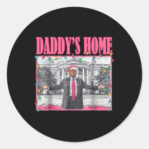 Trump Pink 2024 Nimm America Ck Daddys Zuhause Chr Runder Aufkleber