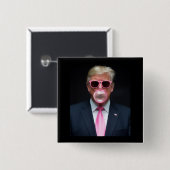 Trump Pink Bubble Gum Präsident 47 USA Button (Vorne & Hinten)