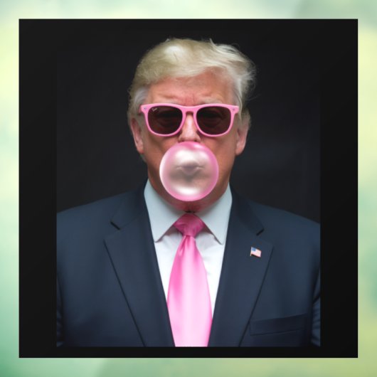 Trump Pink Bubble Gum Präsident 47 USA Fensteraufkleber (Blatt 3)
