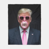 Trump Pink Bubble Gum Präsident 47 USA Fleecedecke (Vorderseite)