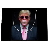 Trump Pink Bubble Gum Präsident 47 USA Große Geschenktüte (Vorderseite)