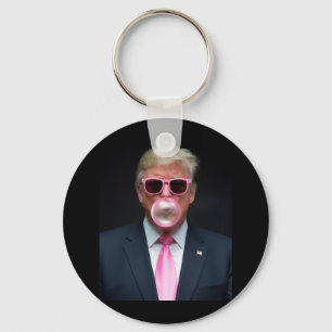Trump Pink Bubble Gum Präsident 47 USA Schlüsselanhänger