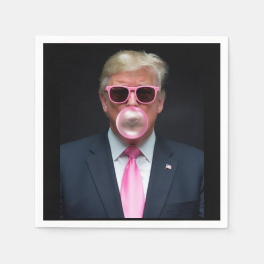 Trump Pink Bubble Gum Präsident 47 USA Serviette (Vorderseite)