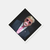 Trump Pink Bubble Gum Präsident 47 USA Serviette (Ecke)