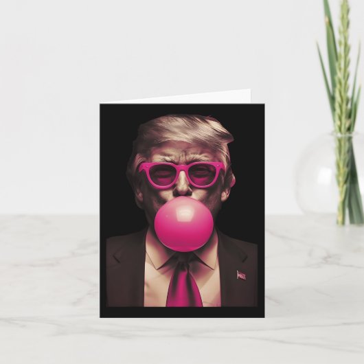 Trump Pink Bubblegum Funny Karte (Vorderseite)