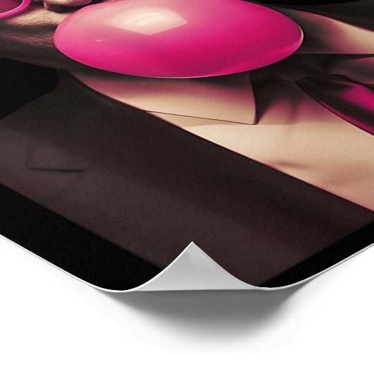 Trump Pink Bubblegum Funny Poster (Ecke)