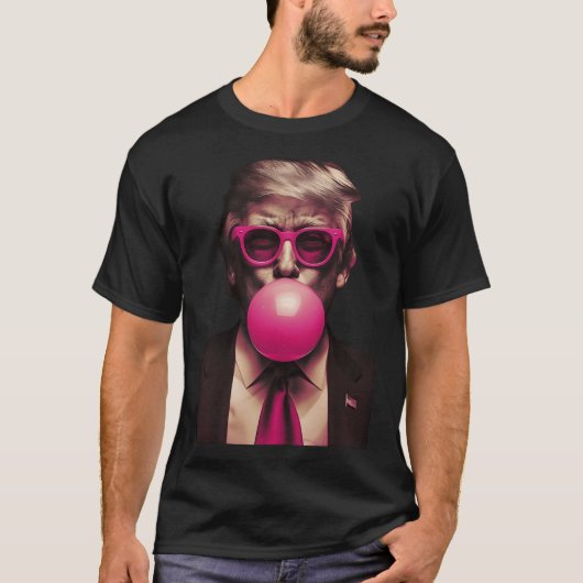 Trump Pink Bubblegum Funny T-Shirt (Vorderseite)
