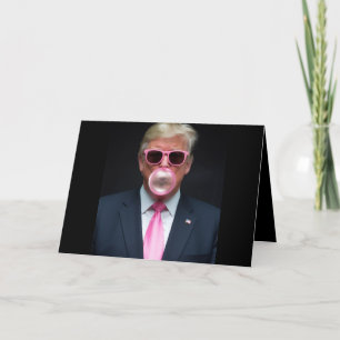 Trump Pink Kaugummi Präsident 47 USA Dankeskarte