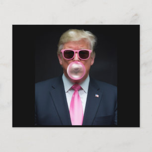 Trump Pink Kaugummi Präsident 47 USA Flyer