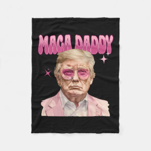 Trump Pink Sungles Maga Daddy Funny Trump 2024 Fleecedecke