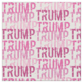 Trump Pink Typografie Fabric Stoff (Nahaufnahme)