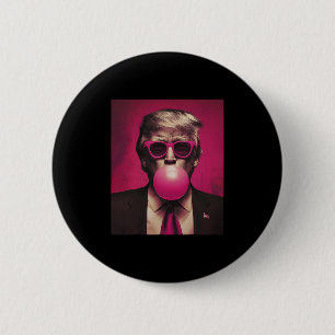 Trump Pinker Kaugummi Trump Bläst Bubble Gum Wähle Button