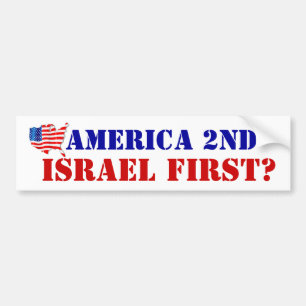 Trump-Politik Israel Erstes Amerika Zweites Unterj Autoaufkleber