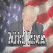 Trump Politischer Gefangener Aufkleber (Vorderseite)