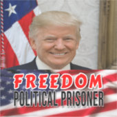 Trump Politischer Gefangener Aufkleber (Vorderseite)