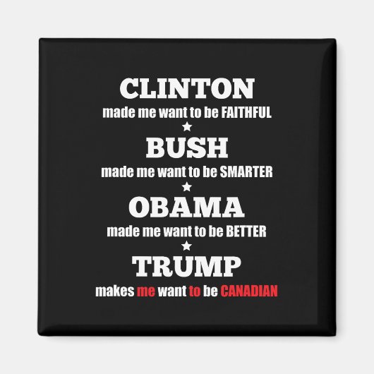 Trump - Politisches T-Shirt für Unabhängige und Li Magnet (Vorne)