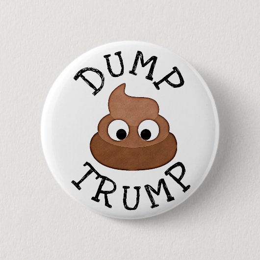 Trump Poopie Pile Humour Button (Vorderseite)