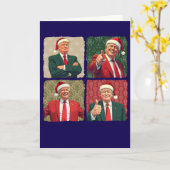 Trump Pop Art Christmas Card Custom Message MAGA Karte (Gelbe Blume)