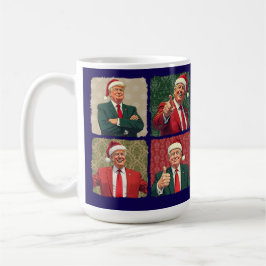 Trump Pop Art Christmas Mug Patriotic Holiday Kaffeetasse