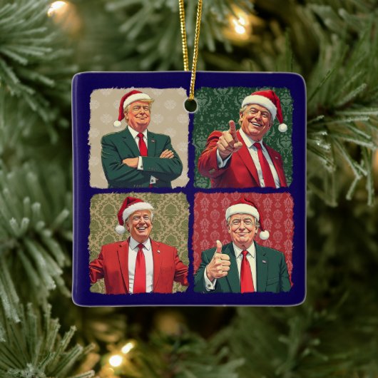 Trump Pop Art Christmas Ornament Patriotic (Baum)