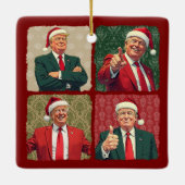 Trump Pop Art Christmas Ornament Patriotic (Rückseite)