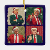 Trump Pop Art Christmas Ornament Patriotic (Vorderseite)