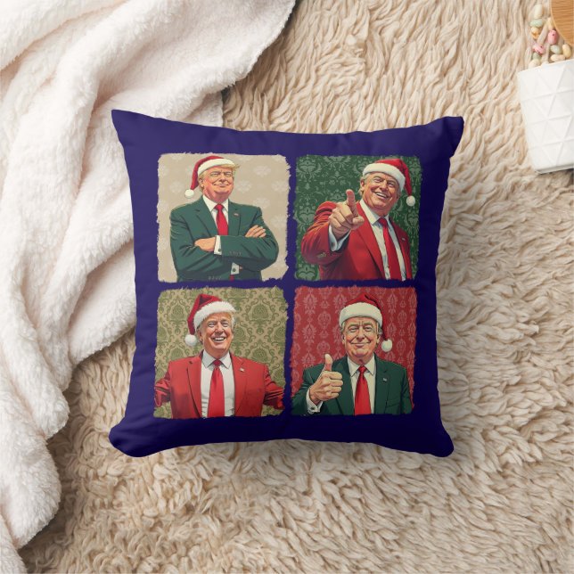 Trump Pop Art Christmas Pillow Holiday Decor Kissen (Decke)