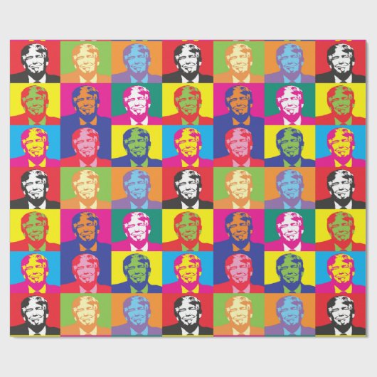 Trump Pop Art Geschenkpapier (Flach)