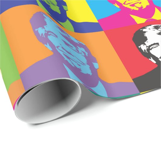 Trump Pop Art Geschenkpapier (Rolleneckpunkt)
