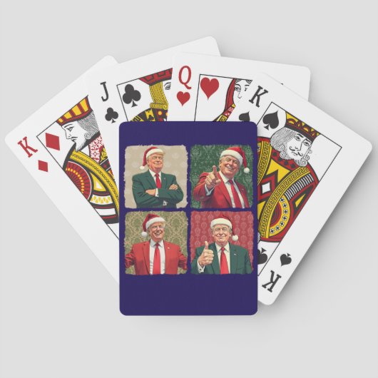 Trump Pop Art Weihnachtskarten MAGA Spielkarten (Rückseite)