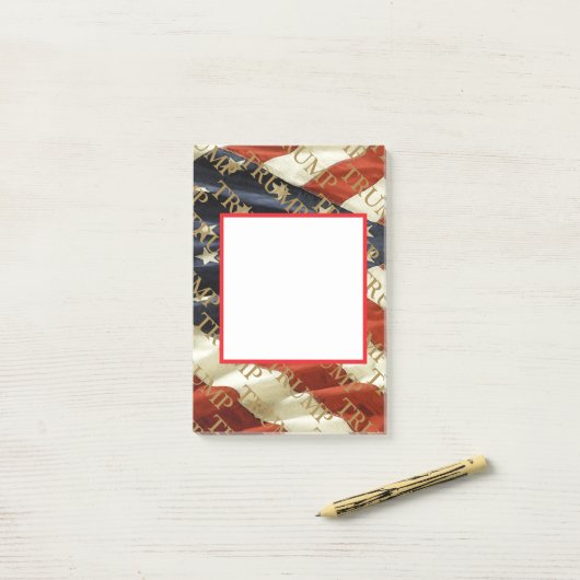 TRUMP POST-IT KLEBEZETTEL (Auf Schreibtisch)