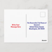 Trump Postcard an Ihren Senator Postkarte (Rückseite)