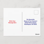 Trump Postcard im Weißen Haus Postkarte (Rückseite)