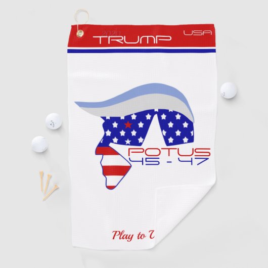 TRUMP POTUS 45-47 Golf Towel Golfhandtuch (Insitu)