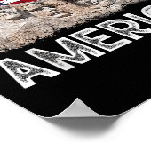 Trump Präsident 45. Rushmore - Amerikanische Flagg Poster (Ecke)