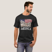 Trump Präsident 45. Rushmore - Amerikanische Flagg T-Shirt (Vorne ganz)