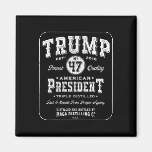 Trump Präsident 47 Vintages Whiskey Label 2024 Vic Magnet