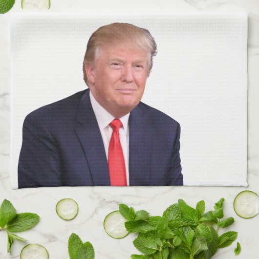 Trump Präsident 💪 Gold Geschirrtuch (Gefaltet)