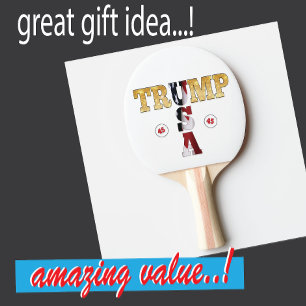 Trump Präsident 💪 Gold Tischtennis Schläger