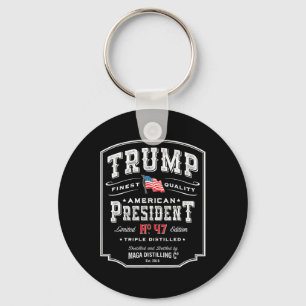 Trump Präsident N 47 Vintag Whiskey Usa Schlüsselanhänger