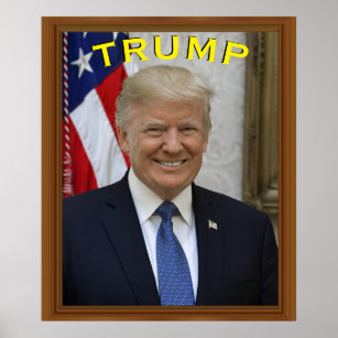 Trump-Präsident Portrait Lächelnde Imitate Leinwan Poster