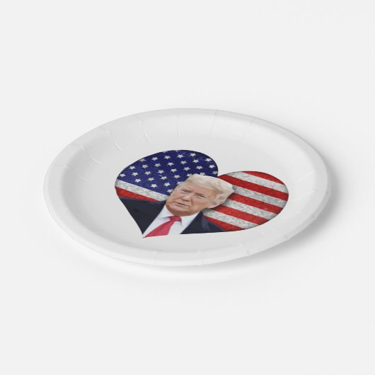 Trump Präsident Sticker Design Pappteller (Schrägansicht)