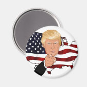 Trump-Präsident Uncle Sam Usa America Flag Magnet (Vorderseite/Rückseite)