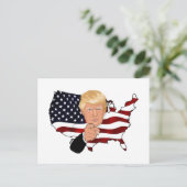 Trump-Präsident Uncle Sam Usa America Flag Postkarte (Stehend Vorderseite)