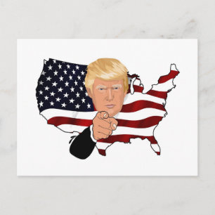 Trump-Präsident Uncle Sam Usa America Flag Postkarte